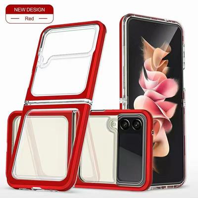 Несколько прозрачный чехол для Samsung Galaxy Z Flip 3 Flip 4 5g, силиконовая рамка, жесткий прозрачный защитный чехол