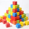 Colorful Wooden Cube Blocks for Elementary Math and Logic Skills Development