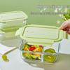 Microwave-Safe Glass Bento Box with Lid - Insulated, Divided Lunch Container for Students and Office Workers