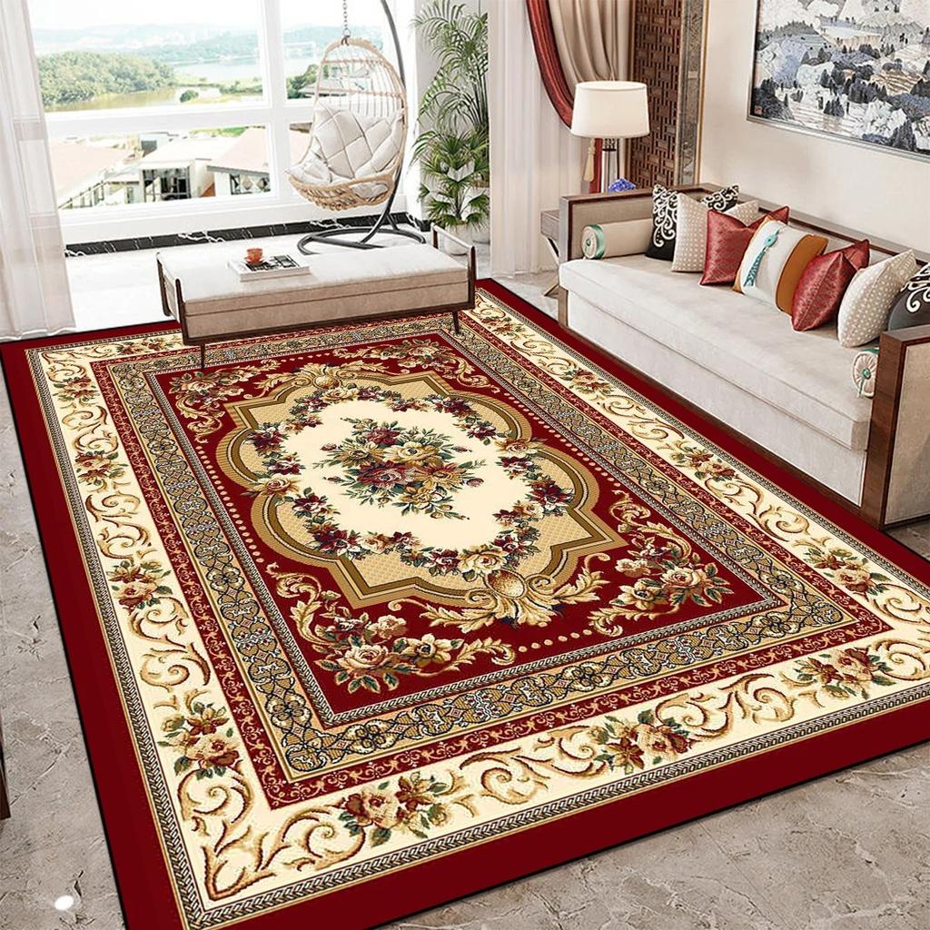 European Style Luxury Large Living Room Carpet Soft Large Area Decoration Home Floor Mats Bedroom Carpet Sofa Custom Floor Mats