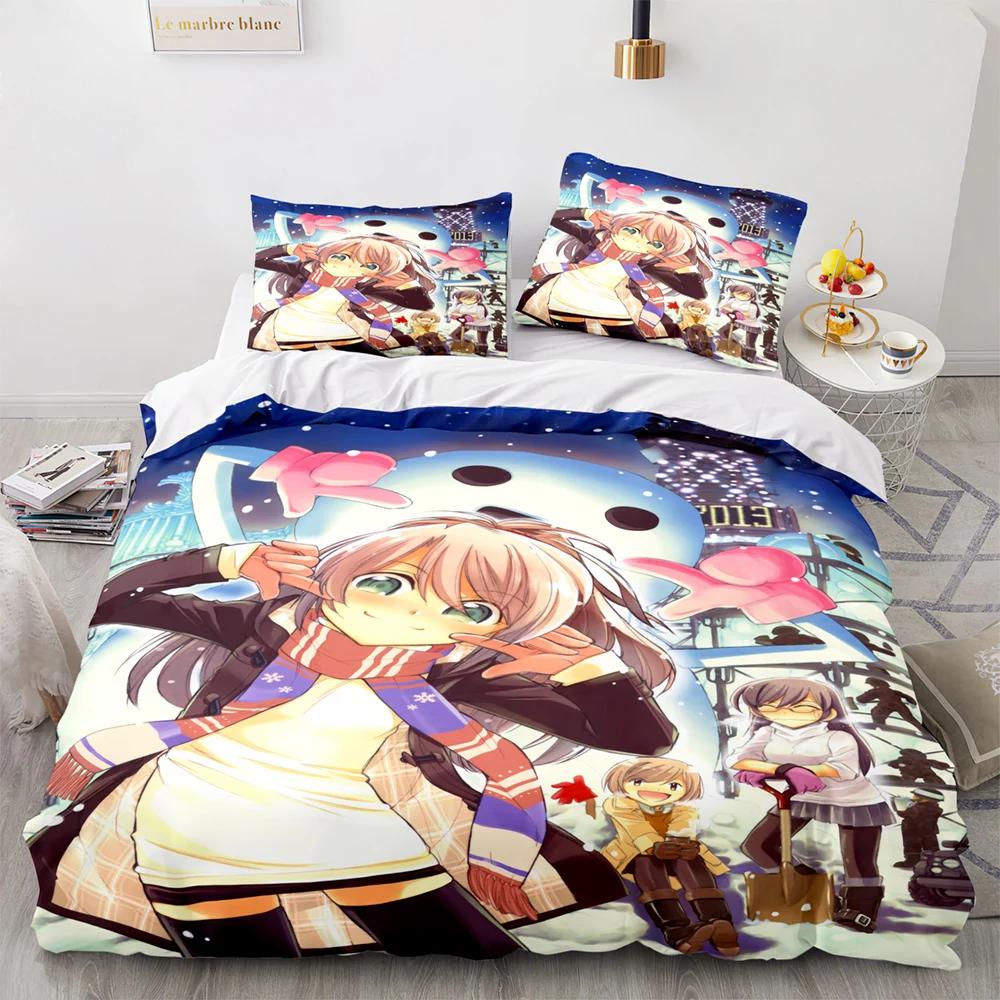 3D Printed Kawaii Girl Bedding Set Anime Sexy Girl Duvet Cover Double Twin Full Queen King Adult Kids Bedclothes Quilt Cover