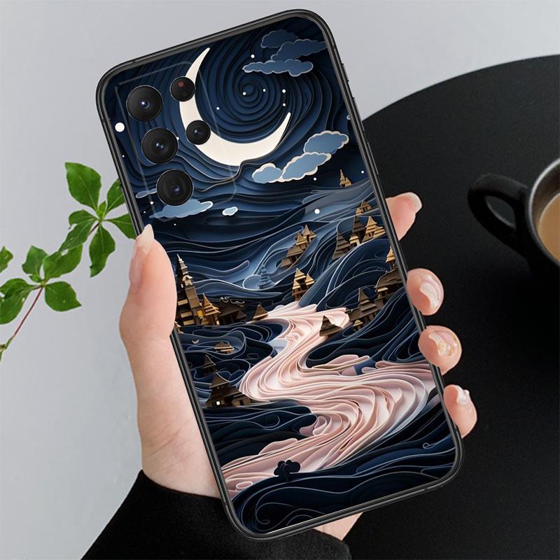 Чехол для телефона с пейзажем для Samsung A52S A21S A33 A23 A13 A14 A32 A52 A53 A54 A51 A71 M51