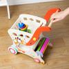 Wooden Hand-Pulled Walker & Shopping Cart Toy for Toddlers
