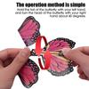 10Pcs Magic Flying Butterflies Wind Up Toy In The Sky Bookmark Greeting Cards Rubber Band Powered Kids Magic Props Surpris Gift
