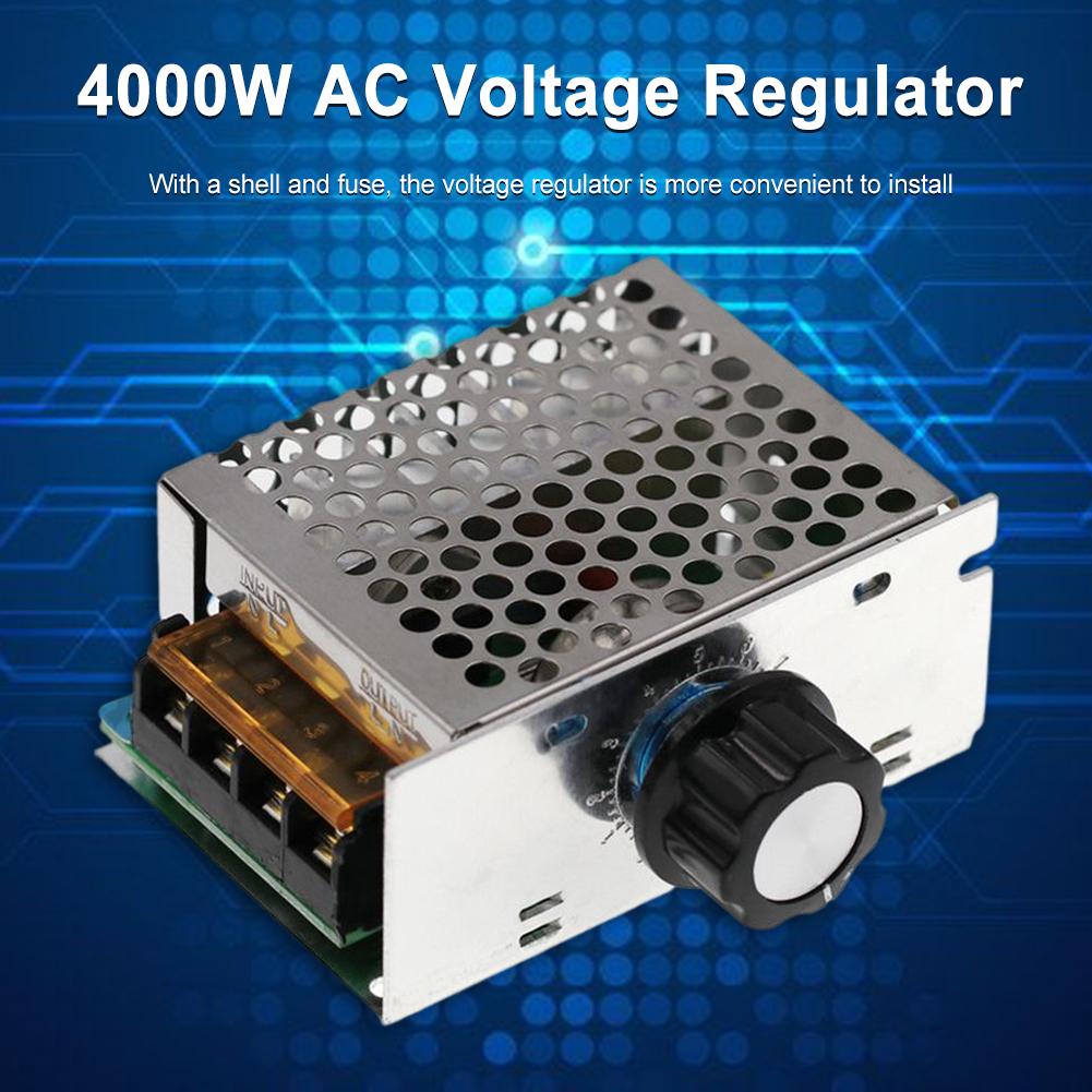 UK AC 220V 4000W Электрический регулятор напряжения Многоразовый контроллер Модуль для дома