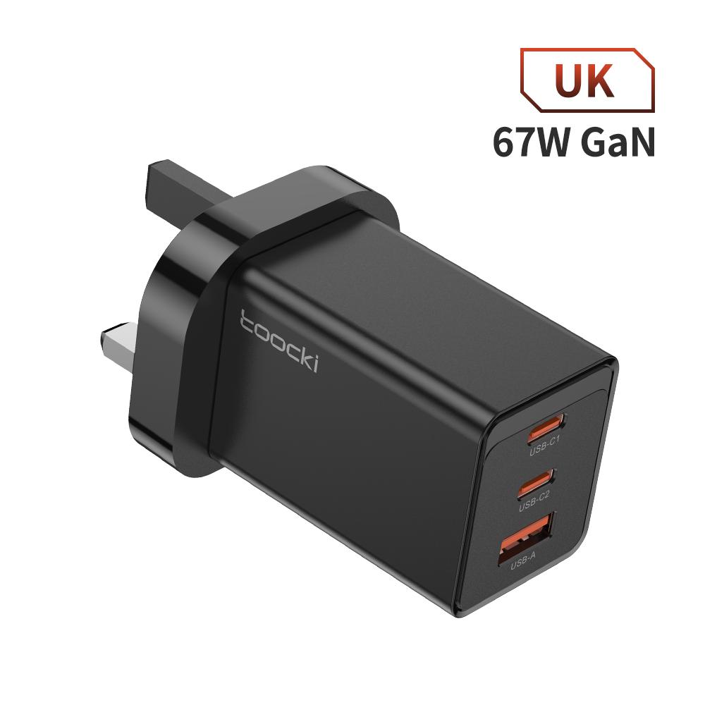 Toocki 65W GaN USB C Charger 67W Quick Charge 4.0 3.0 QC4.0 QC PD 3.0 USB-C Type C Fast USB Charger For iPhone 14 13 Pro MacBook
