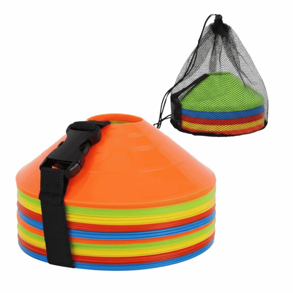 25/50Pcs Flexible Training Marker Cones Colorful Soccer Training Sign Dish Basketball