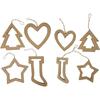 Christmas Decorations - Assortment of 24 Pieces - Papier-mâché - Jute - Indoor