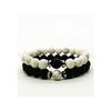 Браслеты Lover унисекс из говлита и оникса 8 мм из натурального камня