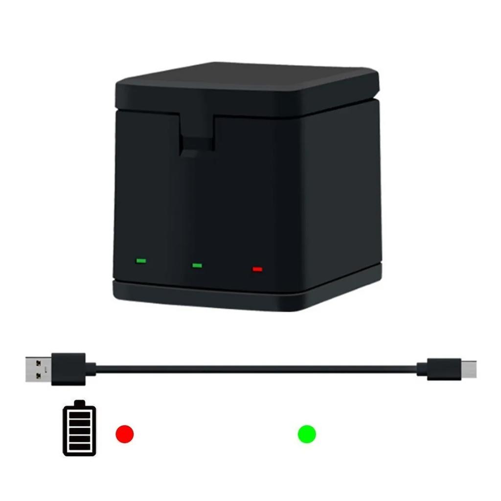 Бокс для зарядки аккумуляторов камеры Множественная защита Огнестойкий TYPE C 3-стороннее зарядное устройство для