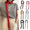 Women Knitting Scarf Solid Color Thin Long Scarf Warm Soft Touch Scarf Outdoor Home Winter Accessory