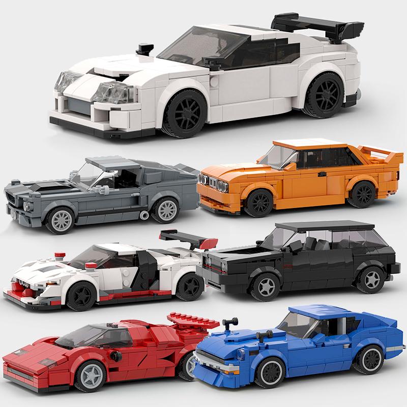MOC Скоростной Спортивный F1 Городской Гоночный Автомобиль AE86 Строительные Блоки Кирпичное Транспортное Средство Суперкар Форсаж1 MK4 Supra Детские Игрушки Мальчик