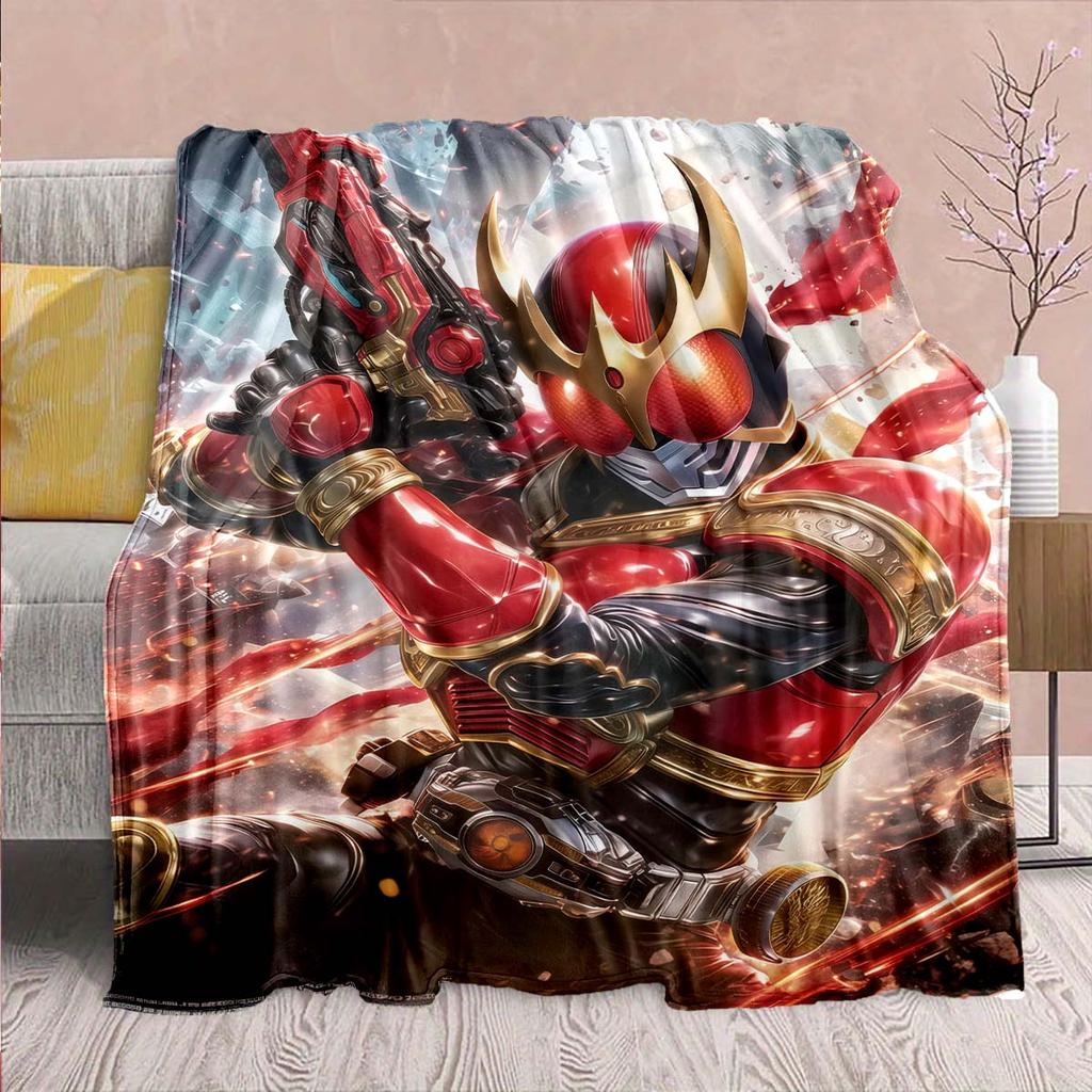 Фланелевое одеяло Kamen Rider – Мягкое, теплое, идеально подходит для диванов, постельного белья, кемпинга, путешествий, офиса и домашнего декора – QJY
