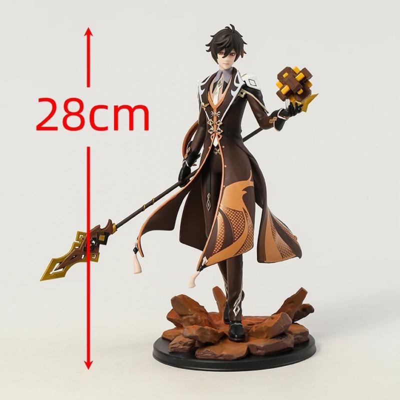 Genshin Impact Zhongli Аниме Фигурка ПВХ Коллекционная модель игрушки куклы 11 & apos;'