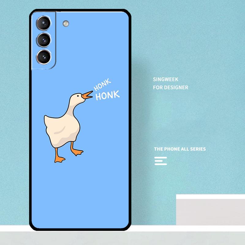 Funny Cartoon Duck Case For Samsung Galaxy S24 Ultra S20 S21 S22 S23 S25 Ultra S9 S10 Plus S25 FE Phone Cover