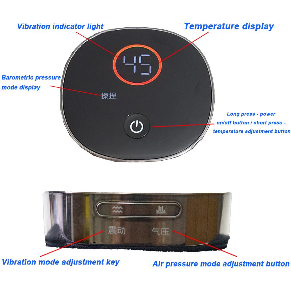 Умный массажер для колена с компрессией воздуха, теплом и вибрацией — снимает боль в суставах, облегчает симптомы артрита, улучшает кровообращение