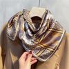 Spring New Mulberry Silk Plain Crepe Satin Printing Square Scarf Women's Versatile Silk Scarf Elegant Silk Gift