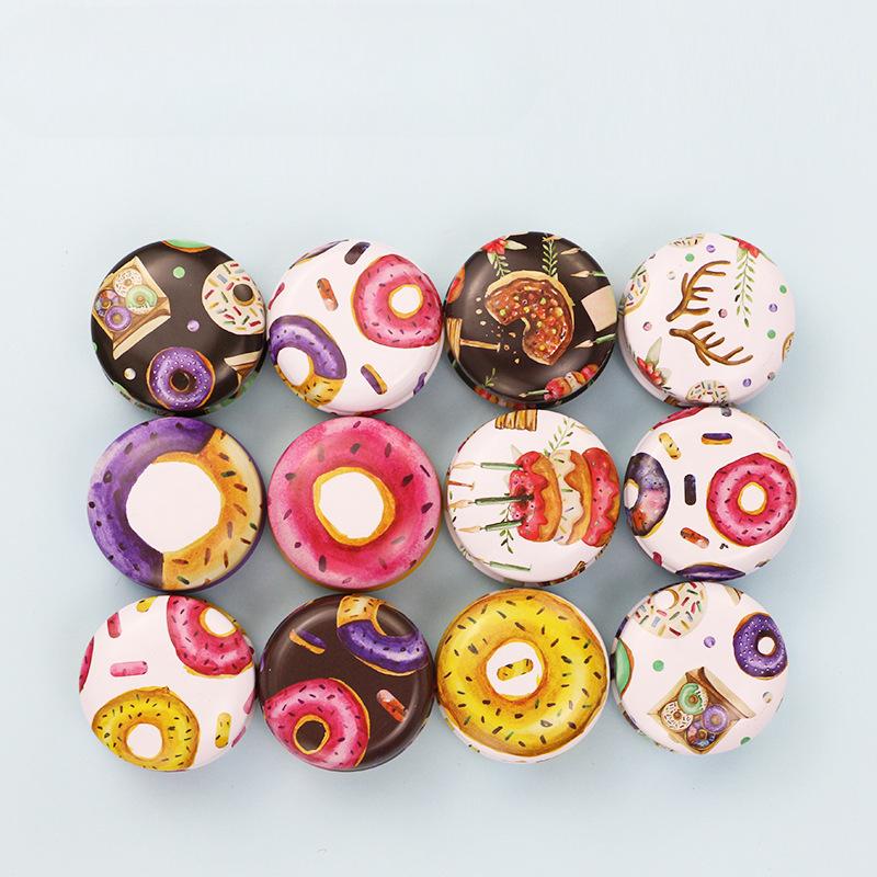 12pcs Mini Aromatherapy Candle Circular Small Iron Box Homemade Mint Cream Packaging Box Tinplate Small Round Iron Can Box