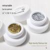 High-Density Japanese Platinum Glitter Gel – Gold & Silver Nail Art Polish for Salons
