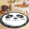 Круглый ковер с мультяшным рисунком космического астронавта, мягкий коврик для детской комнаты, спальни, учебной зоны, домашнего декора, для детей и студентов