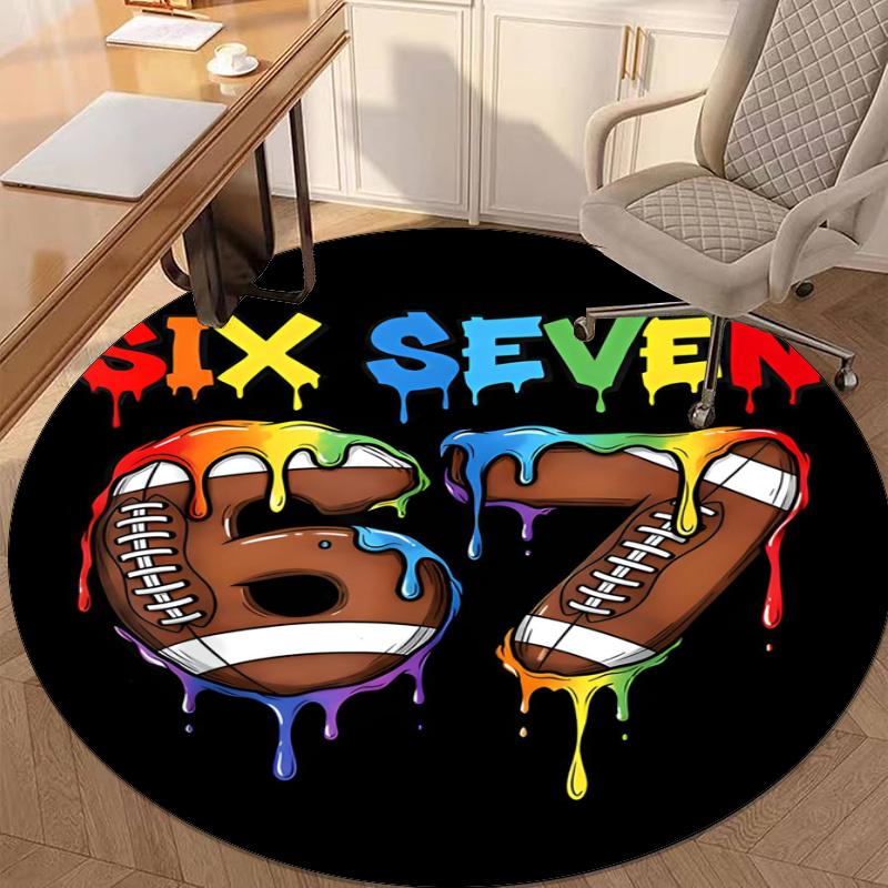 67 Printed Round Rug Carpet Chair Rug Area Rug Entryway Doormats,for Office Chair Living Room Bedroom Kitchen Room.