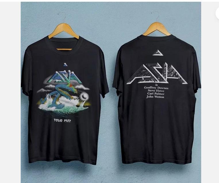 Asia Band tour men tshirt doublesided black unisex all sizes for fans