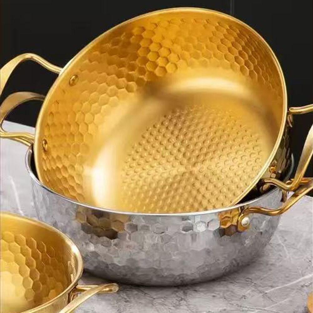 Прочная корейская кастрюля для рамена из нержавеющей стали, утолщенная маленькая миска для соуса, многофункциональная миска для лапши