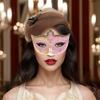 Half Face Mask Halloween Masks Plastic Venice Mask Creative Glitter Mask  Prom Party Supplies