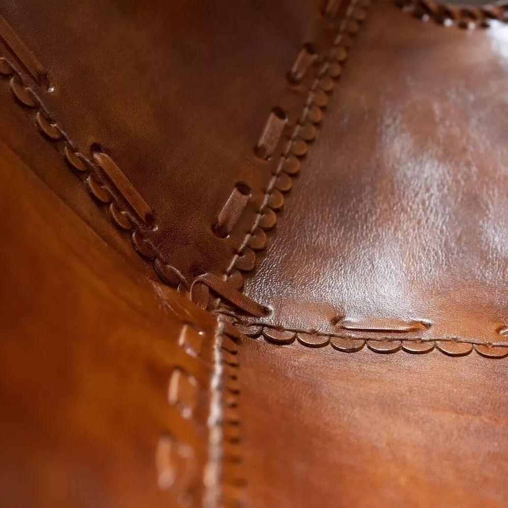 Винтажное Антикварное Кожаное Кресло-Лаунж Акцент Бабочка Релакс Подлокотник Кресло-Лаунж Складное