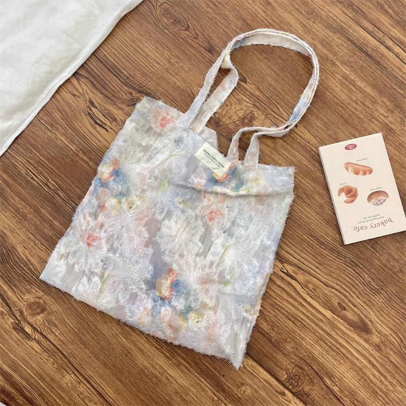 New Lace Fairy Flower Vest Bag Hand Bag Large Capacity Shoulder Bag Lazy Wind Armpit Bag