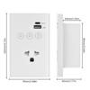 2.4GHz WiFi Wall Touch Light Switch with Type-C USB Power Outlet Neutral Wire Required 2 Way
