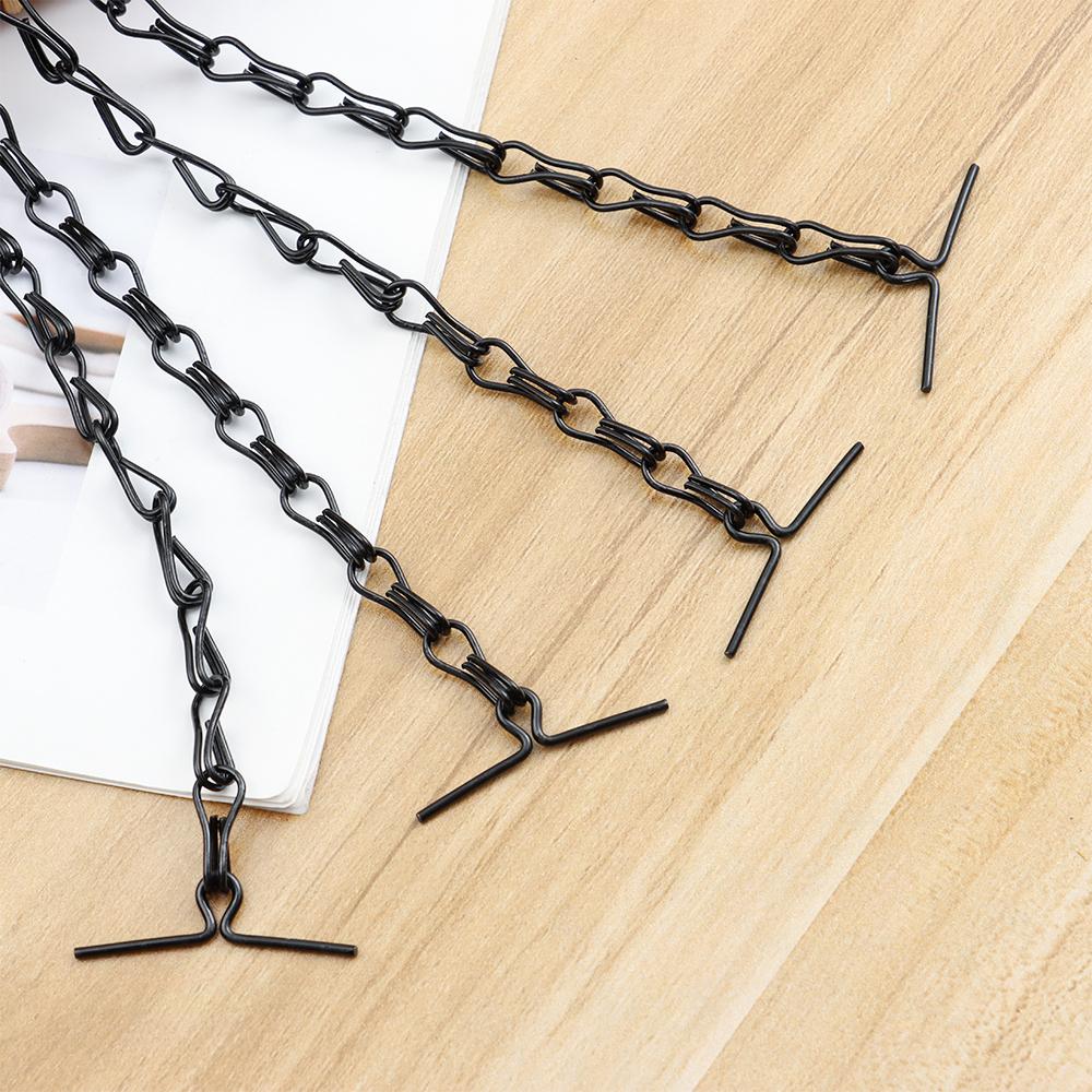 14" Hanging Basket Black/Silver Replacement Plant Hangers Hanging Chain Replacement Chains 4 Strand
