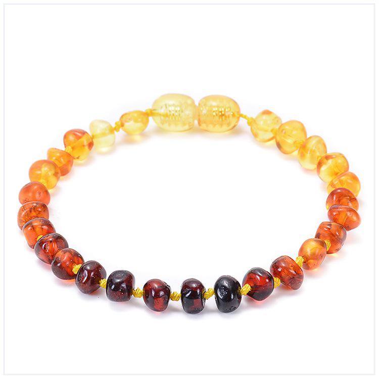 Children's Natural Baltic Amber Baby Bracelet - Irregular DIY Design