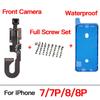 Front Camera Flex Cable With Mic Light Sensor For iPhone 7 7P 8 Plus Replacement Full Set Screw Set + Waterproof Tape