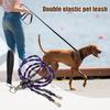 Double Bungee Dog Leash No-Tangle 360-degree Swivel Dual Dog Leash Dog Walking Training Lead Splitter for Medium Large Breeds