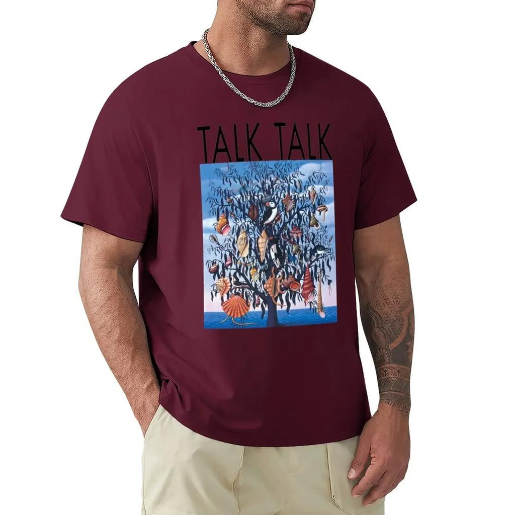 Тяжелый вес Топы Быстросохнущая Дизайнерская футболка Мужчины Talk Talk Дух Эдема Футболка Мужская одежда Харадзюку Оверсайз