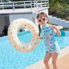 Круг для плавания с 2 виниловыми ремонтными лентами, Одноместный круг для детей и взрослых, Форма О, Сильная плавучесть, Толстый, Прочный, Устойчивый к протечкам, Стабильный,