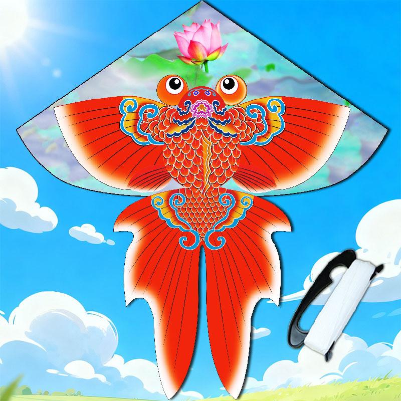 Koi Fish 3d Triangle Kite With Mechanical Craft And Large Line For Children And Festivals
