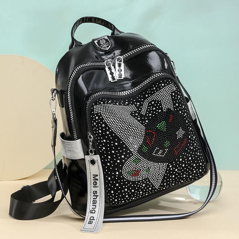 Women's Shoulder New Hot Diamond Backpack Fashionable Large Capacity Women's Universal Travel Backpack