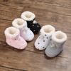 Newborn Baby Cotton Booties Non-Slip Sole Toddler Boys Girls First Walkers Infant Warm Fleece Shoes Snow Boots