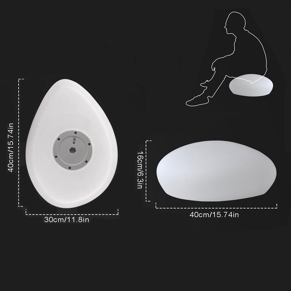 1pc Solar Stone Lights, Artificial Pebble Lights, Large Size Stone Lights, Outdoor Color Changing Landscape Lights