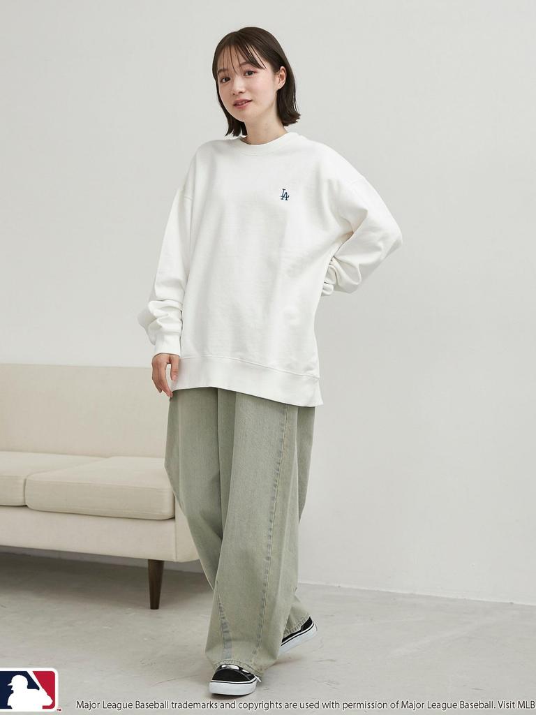 Cohen MLB Exclusive Hanafuda Back Print Crew Neck Sweatshirt, 75206020455 0190, White (01), XL