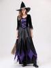 Черно-фиолетовый костюм ведьмы-вампира для взрослых и детей - Идеально подходит для Хэллоуина и сценических выступлений