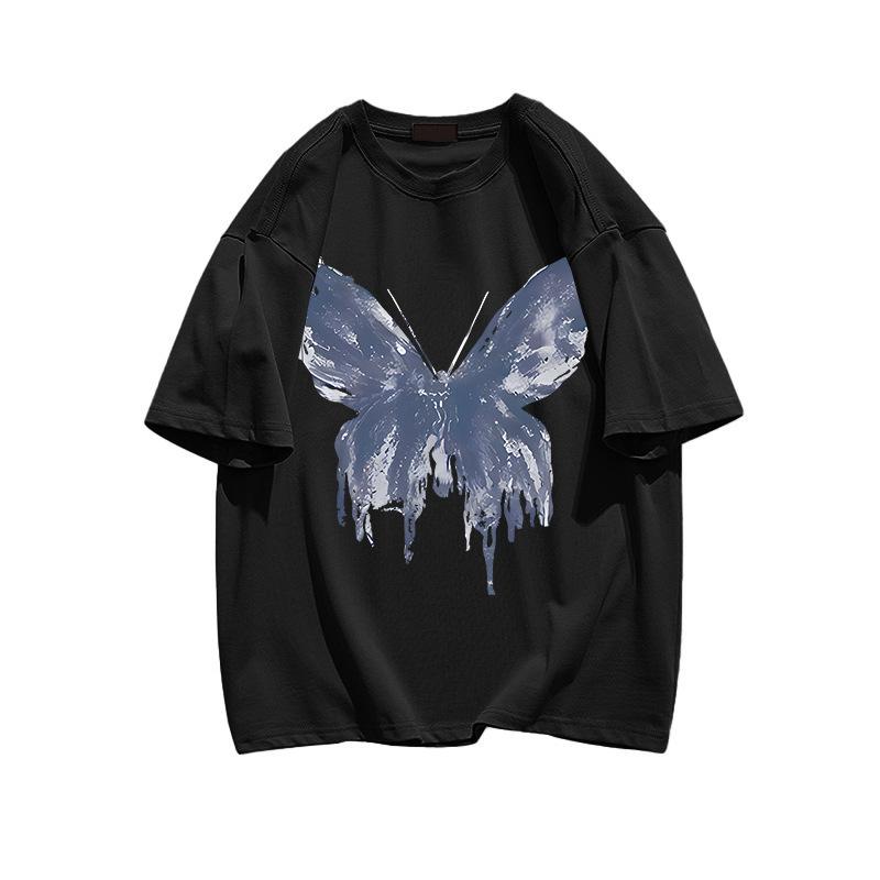 Women Summer Short Sleeve Cartoon Bear Printed Oversize T Shirt Blouse Top