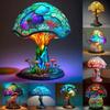 1 Pc Stained Glass Plant Series Mushroom Table Lamp Handmade Stained Glass Desk Lamps Vintage Table Lamp Decorative Bedside Lamp For Bedroom USB Plug