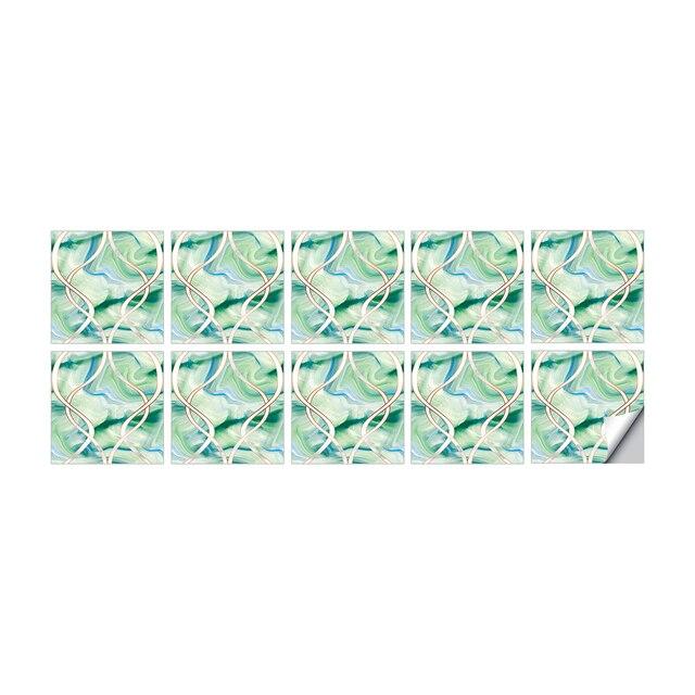 Самоклеящиеся наклейки на плитку, водостойкая маслостойкая кухонная плитка для фартука, сделай сам, виниловая 3D-стикер для ванной комнаты, украшение дома