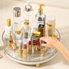 Вращающийся на 360 градусов поднос, кухонные контейнеры для хранения баночек для специй, поднос для закусок, ящик для хранения в ванной комнате, нескользящий органайзер для косметики