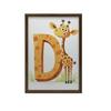 Plakat Żyrafa Z Literą D Plakat Żyrafa Z Literą D, 30X40 Cm, Rama Drewniana Jasny Dąb, Papier Matowy 230 Gsm