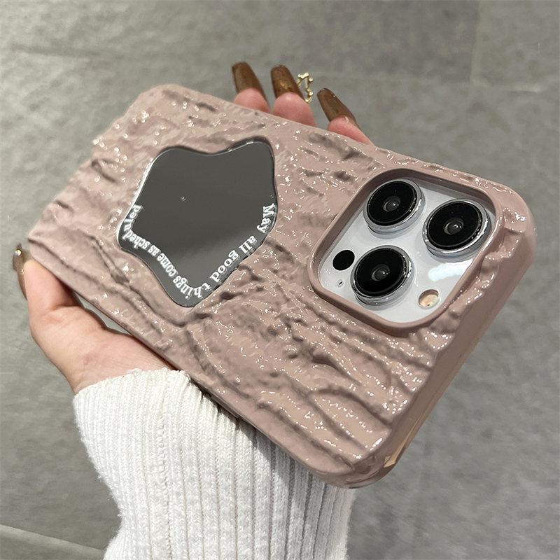Ins 3d морщинистый зеркальный чехол для телефона для Iphone 14 11 12 13 Pro Max 14 Plus 14pro противоударный роскошный чехол с блестящим покрытием