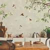 Зеленые листья растений наклейки на стену гостиная спальня стена для ТВ фона украшение дома наклейки на стену